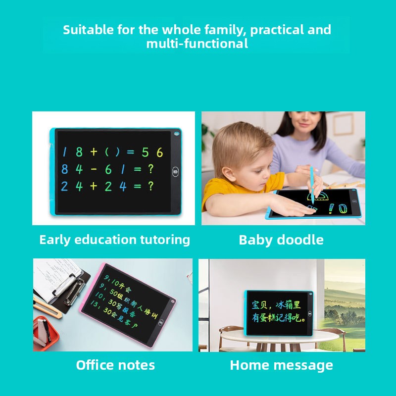 12 Inch LCD Writing Tablet for Kids Colorful Electronic Drawing Board